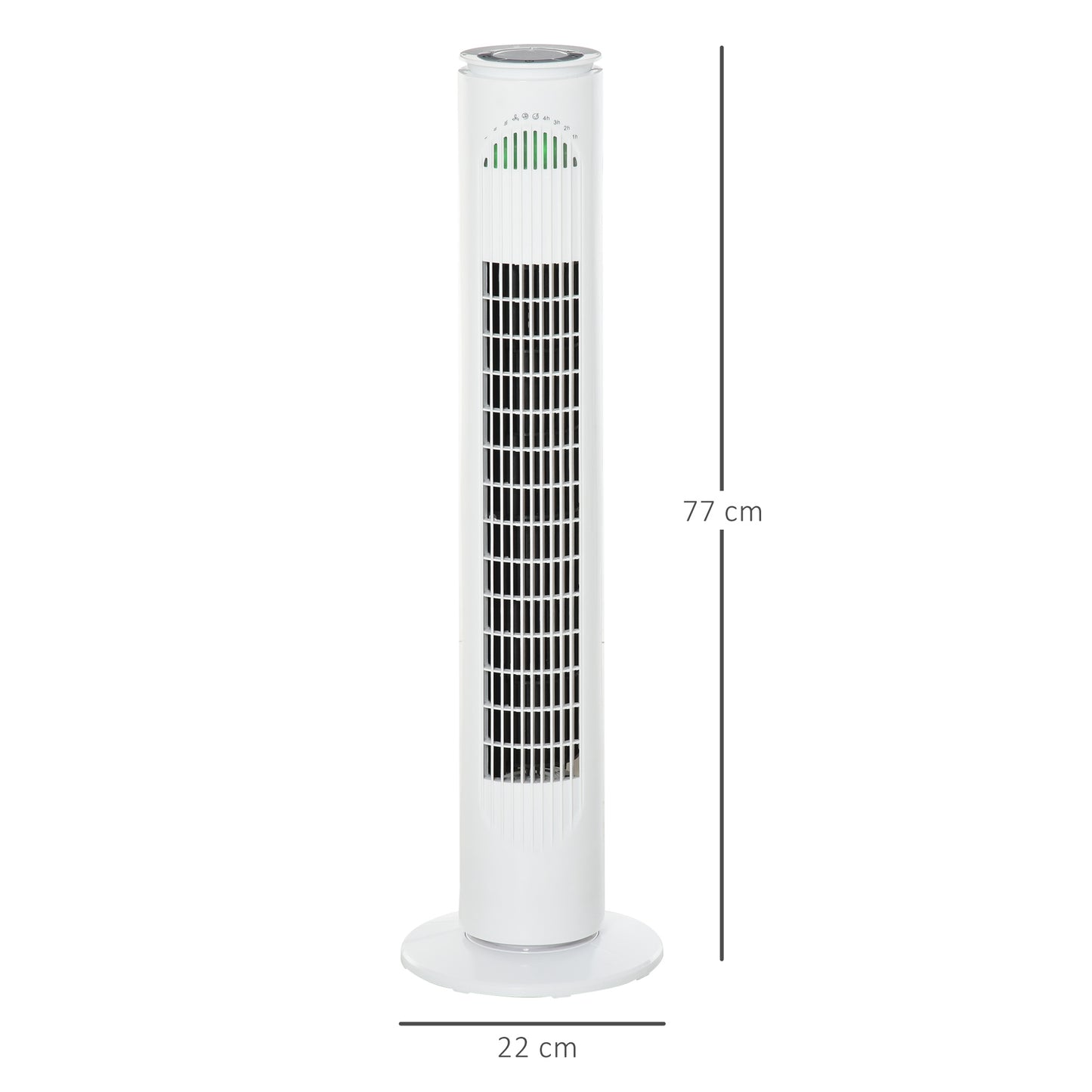 Oscillating Three Speed Tower Fan With Timer White by Homcom