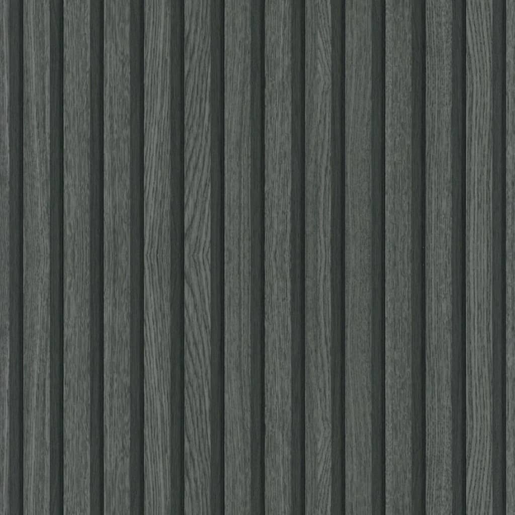 Noordwand Wallpaper Botanica Wooden Slats Black and Grey