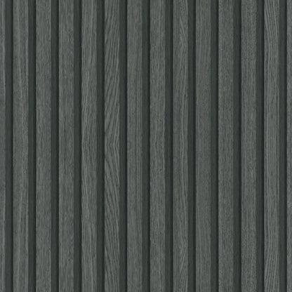 Noordwand Wallpaper Botanica Wooden Slats Black and Grey