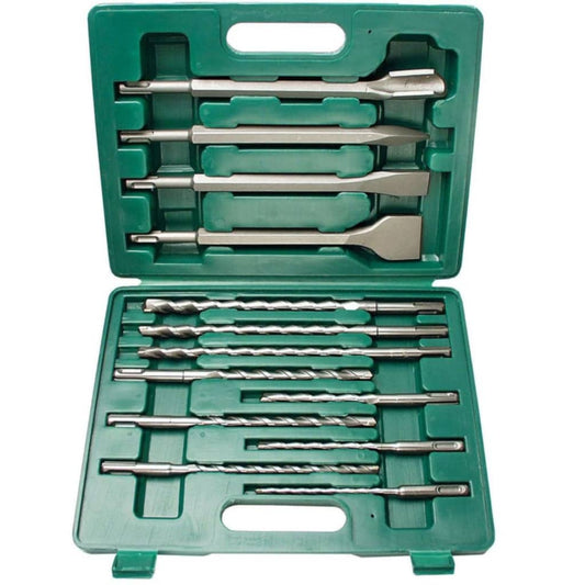 Brüder Mannesmann 13 Piece Drill Bit and Chisel Set SDS-Plus 12588