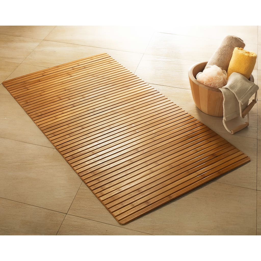 Kleine Wolke Bath Rug Bambus 60x115 cm Brown