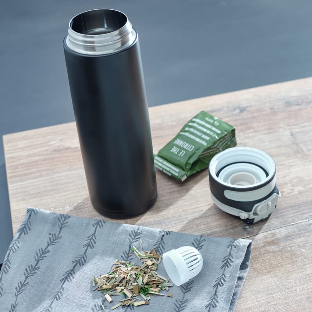 Leifheit Thermos Bottle Flip 600 ml Black