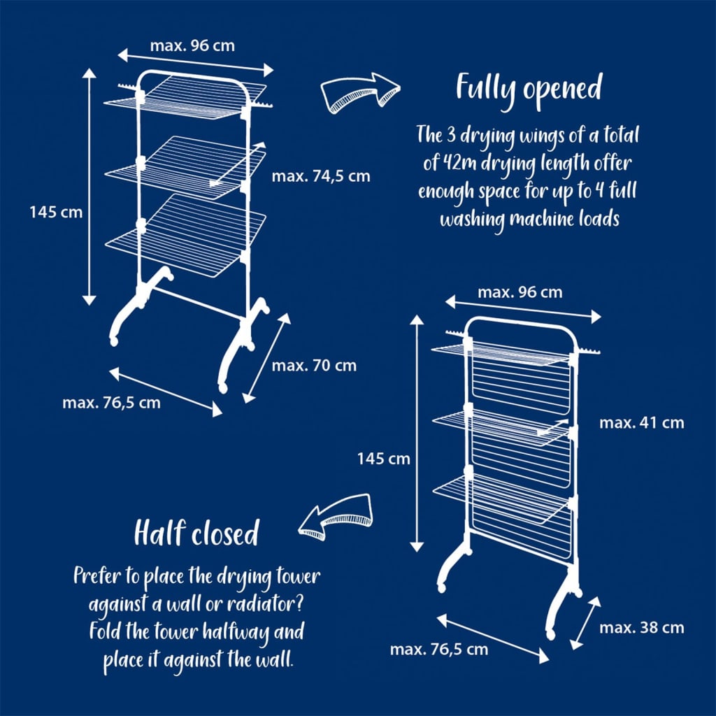 Leifheit Drying Tower Comfort Tower 420 White