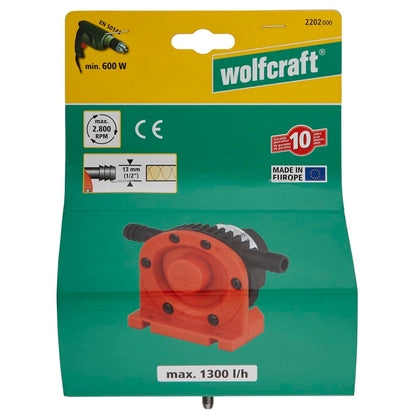 wolfcraft Drill-powered Pump 1300 l/h S=6 mm 2202000