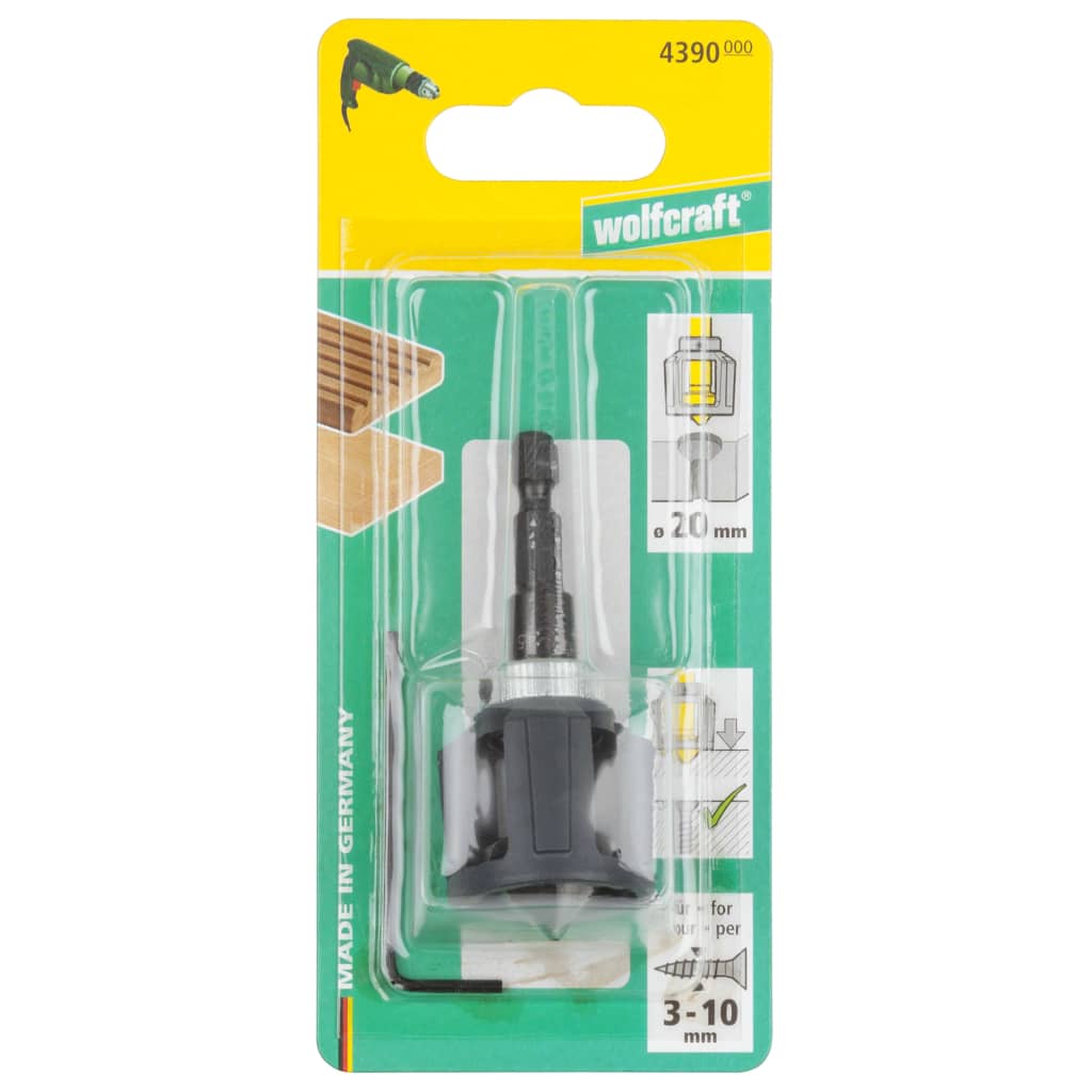 wolfcraft Hexagon Shank Countersink with Adjustable Depth Stop