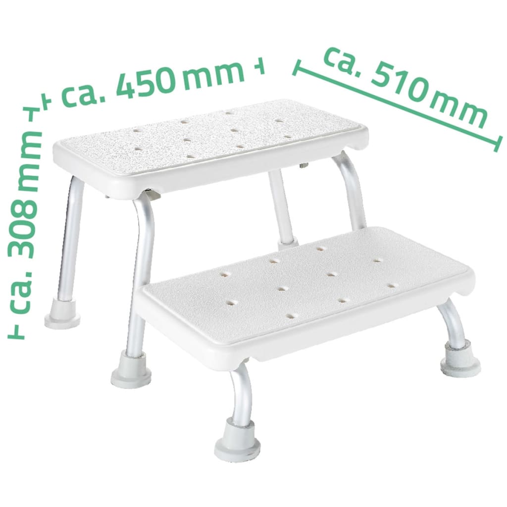 RIDDER Two-Tier Step Stool White 150 kg A0102001