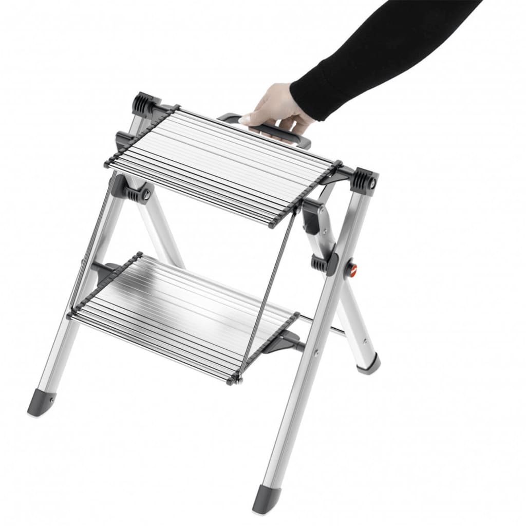 Hailo Stepladder with 2 Steps Mini Comfort 45 cm Aluminium 4310-100