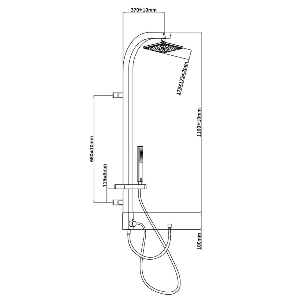 SCHÜTTE Overhead Shower Set MADAGASKAR White-Chrome