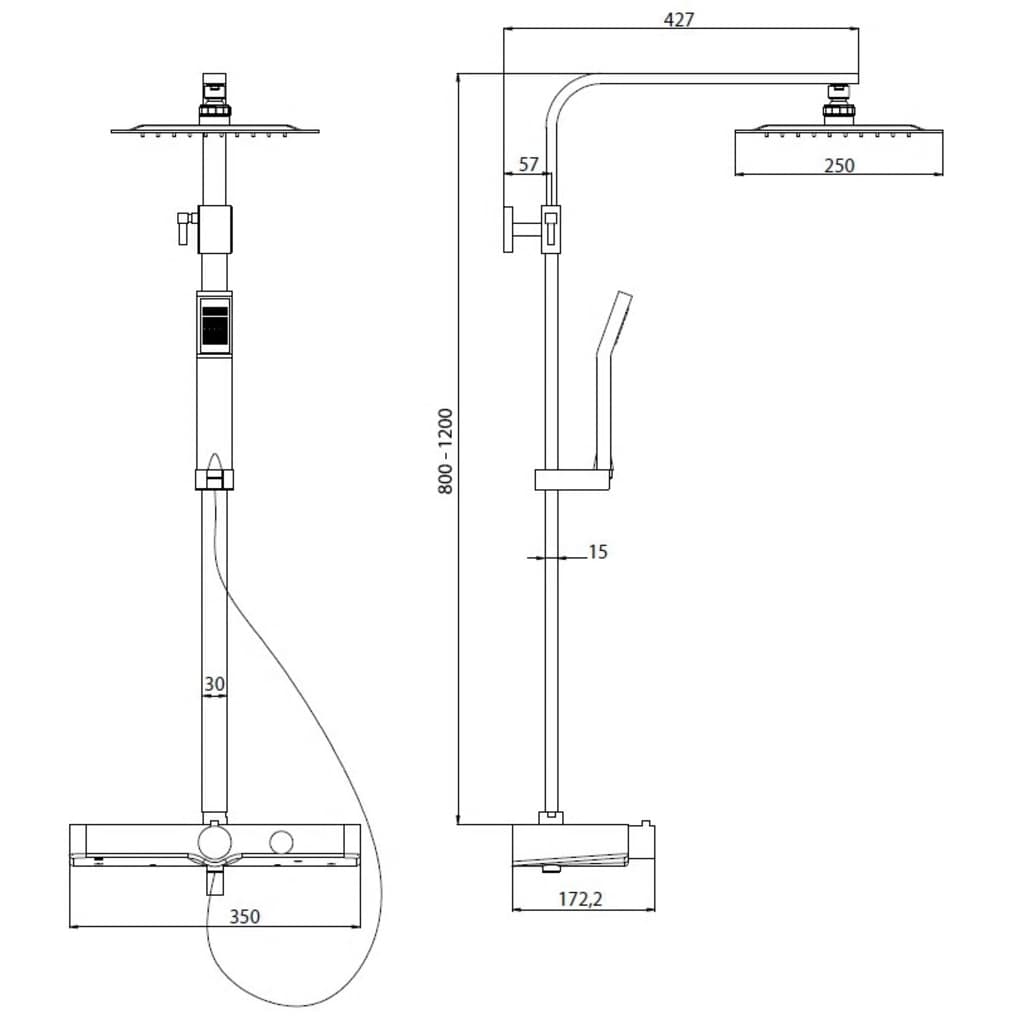 SCHÜTTE Thermostatic Shower System OCEAN