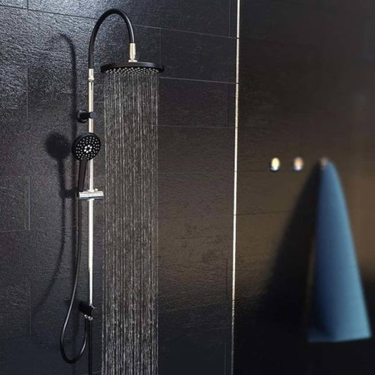 SCHÜTTE Overhead Shower Set MATAO RAIN Chrome-Matt Black