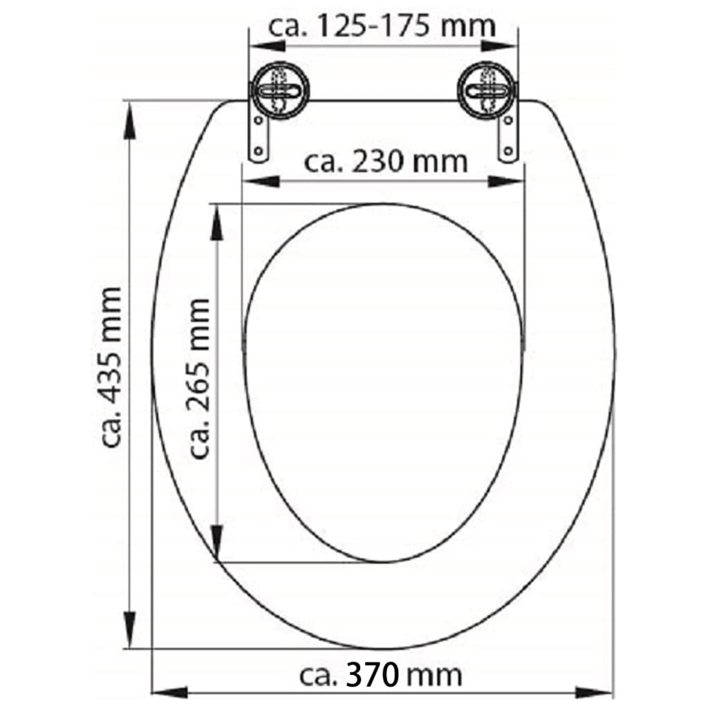 SCHÜTTE Toilet Seat SOLID WOOD MDF Printed