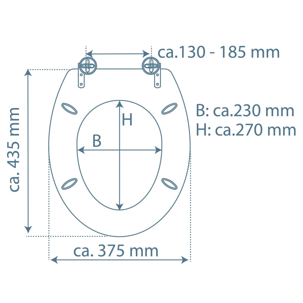 SCHÜTTE Toilet Seat with Soft-Close MARMOR STONE