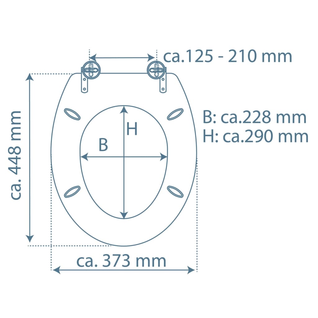 SCHÜTTE Toilet Seat with Soft-Close BEACH