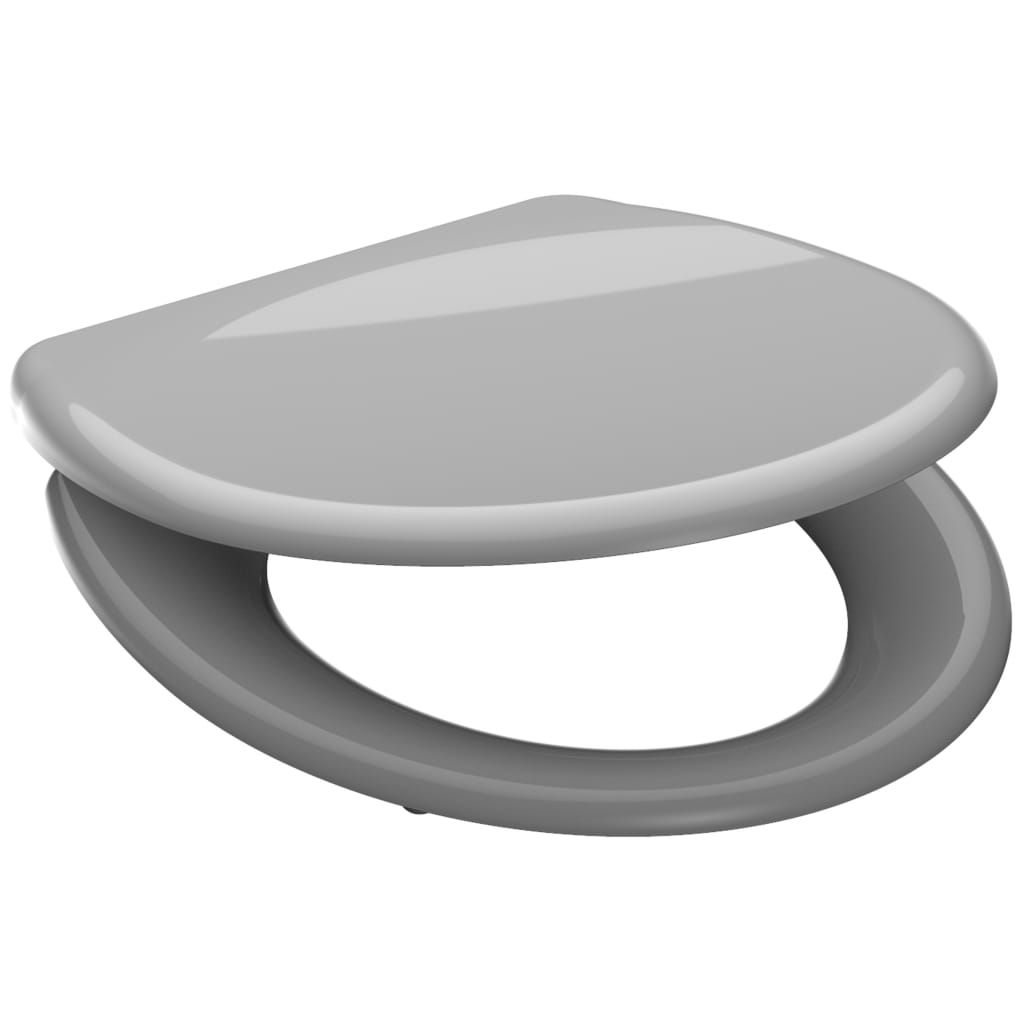 SCHÜTTE Duroplast Toilet Seat with Soft-Close Quick Release GREY