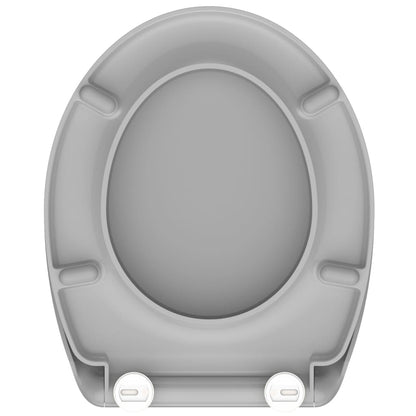 SCHÜTTE Duroplast Toilet Seat with Soft-Close Quick Release GREY