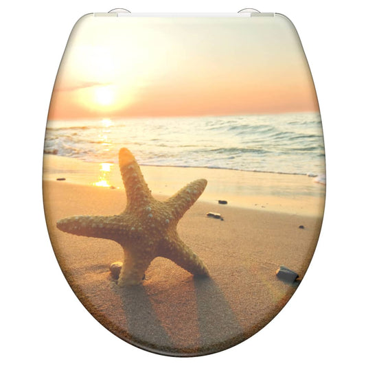 SCHÜTTE Duroplast Toilet Seat with Soft-Close SEA STAR Printed