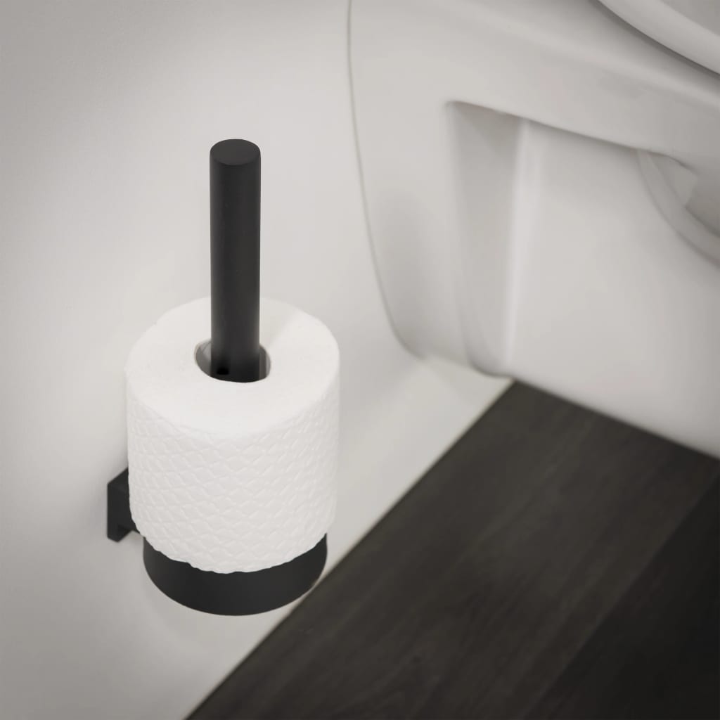 Tiger Spare Toilet Roll Holder "Bold" Matt Black