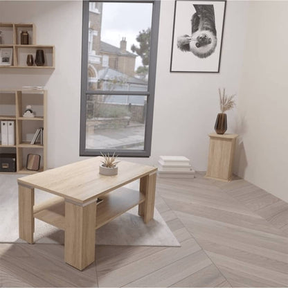 FMD Coffee Table with Shelf 100x60x46 cm Oak