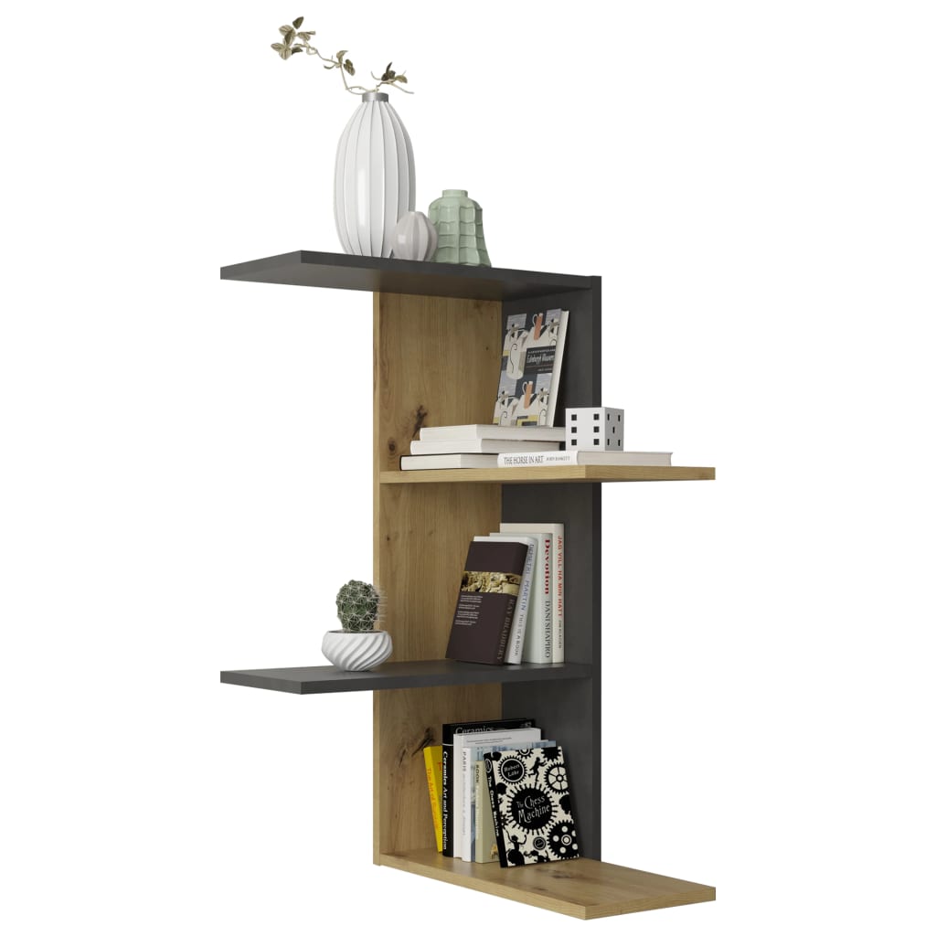 FMD Wall-mounted Corner Shelf Artisan Oak Matera