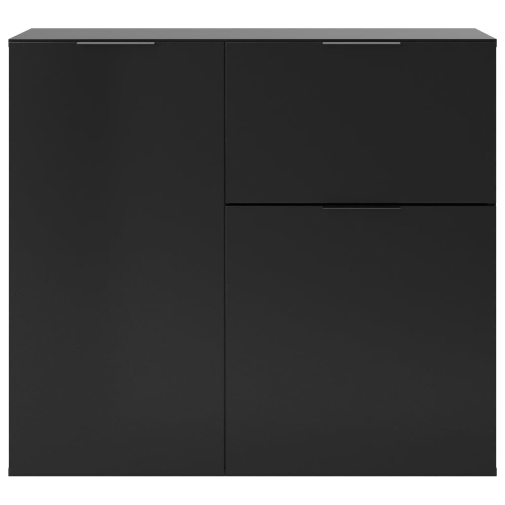 FMD Dresser with Drawer and Doors 89.1x31.7x81.3 cm Black