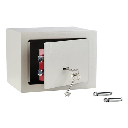 HI Hotel Safe with 2 Keys 23x17x17 cm Steel White