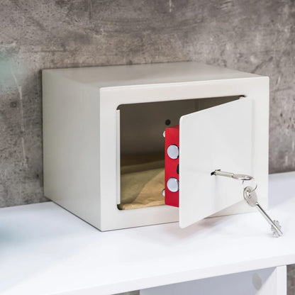 HI Hotel Safe with 2 Keys 23x17x17 cm Steel White