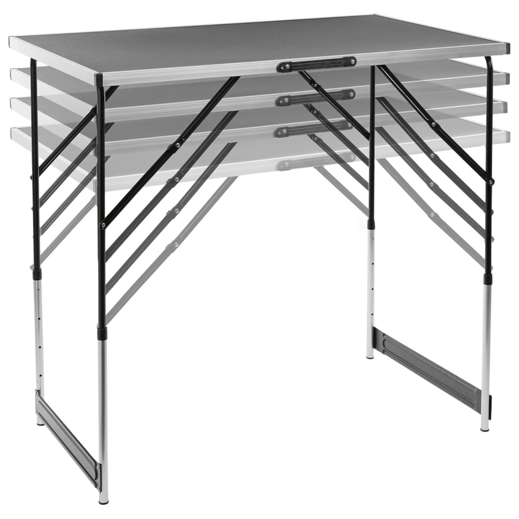 HI Folding Table 100x60x94 cm Aluminium