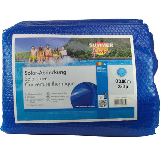 Summer Pool Solar Cover Round 300 cm PE Blue