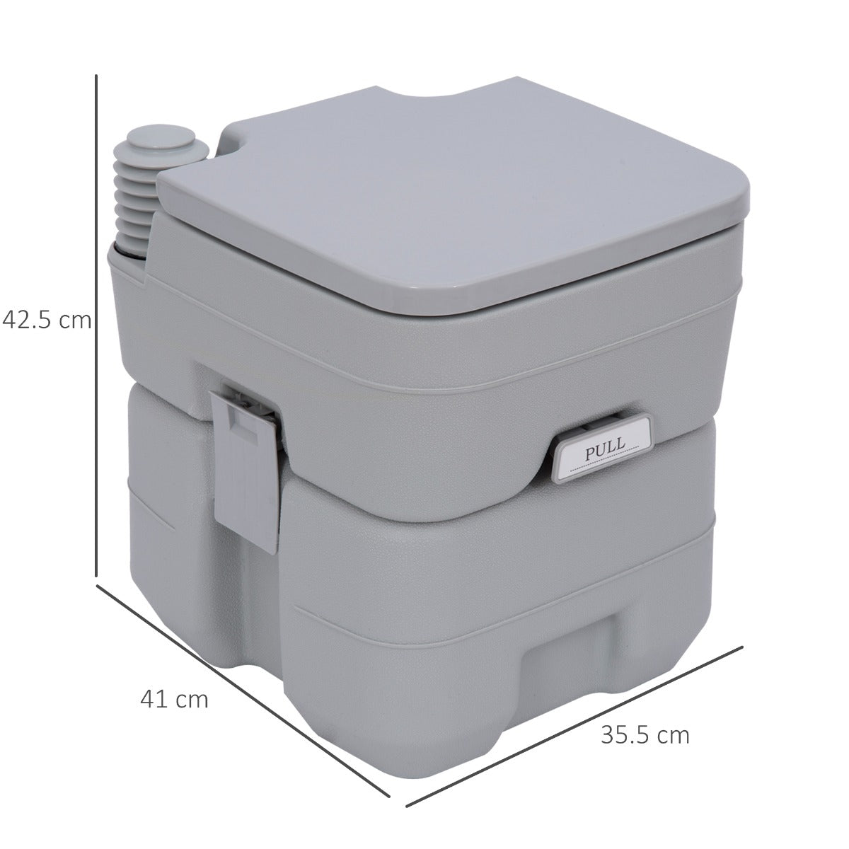 Outsunny Portable Camping Toilet Potty Mobile Toilet-Grey