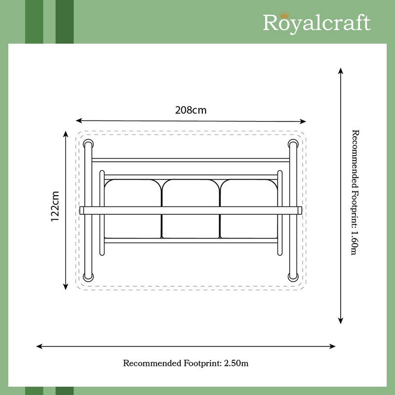 Sorrento Garden Swing Seat by Royalcraft - 3 Seats