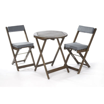 Raffles Garden Bistro Set Grey