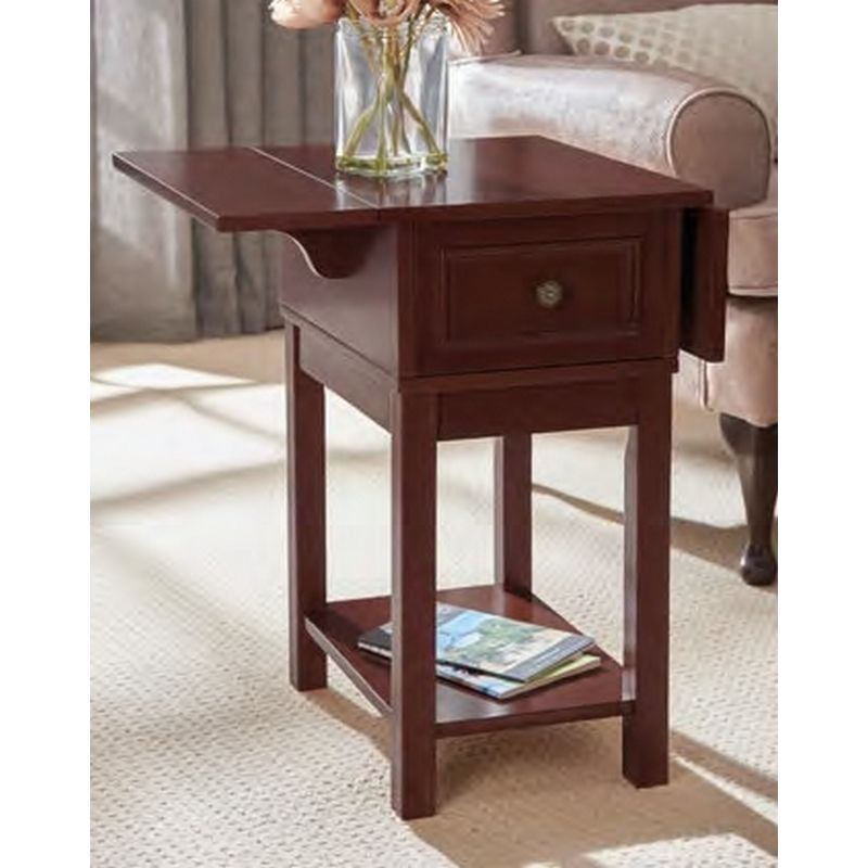 Kilburn Single Drawer Lounge Table - Mahogany Colour