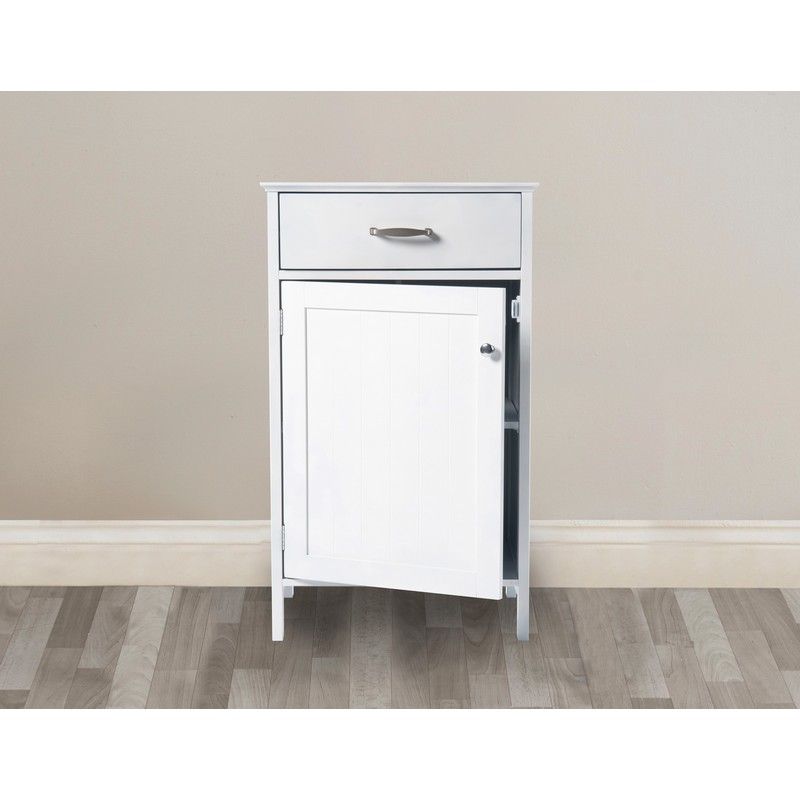 Versatile Cupboard White 1 Door 2 Shelves 1 Drawer