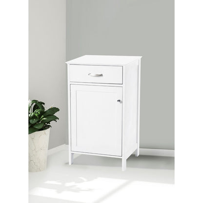 Versatile Cupboard White 1 Door 2 Shelves 1 Drawer