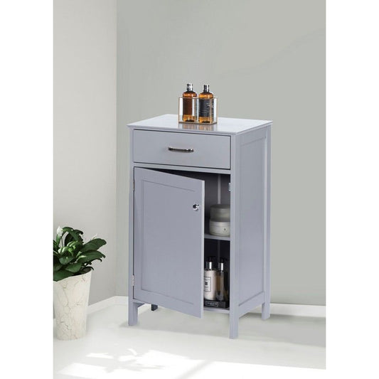 Versatile Cupboard Grey 1 Door 2 Shelves 1 Drawer