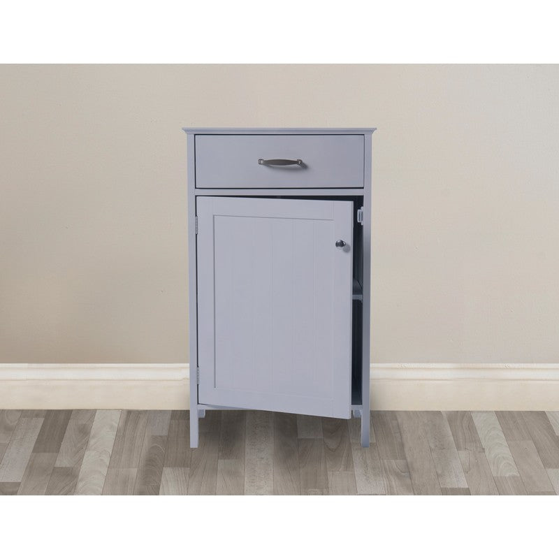 Versatile Cupboard Grey 1 Door 2 Shelves 1 Drawer