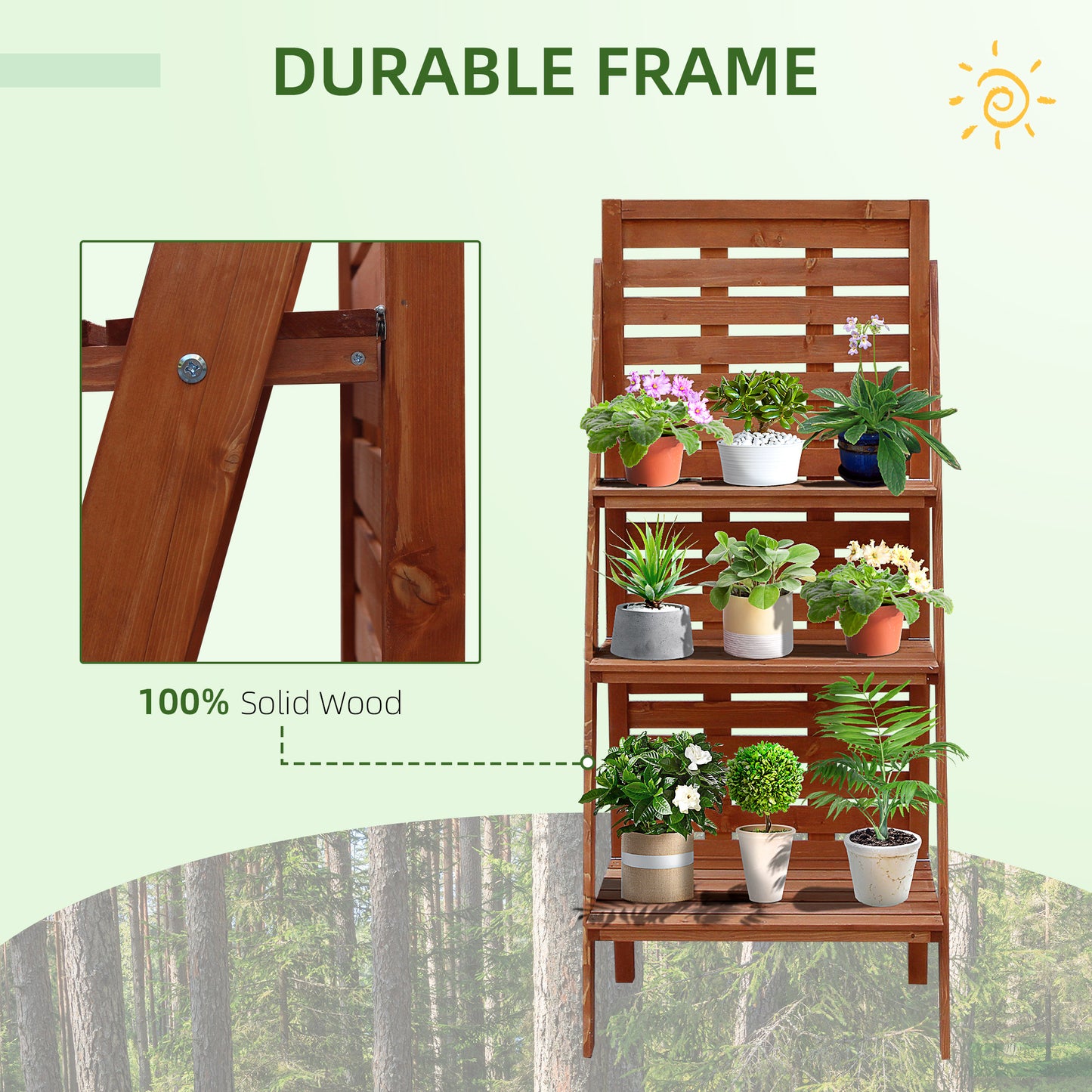 Outsunny Three-Tier Plant Stand