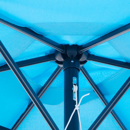 Outsunny 2.7M Garden Parasol Umbrella with Tilt and Crank