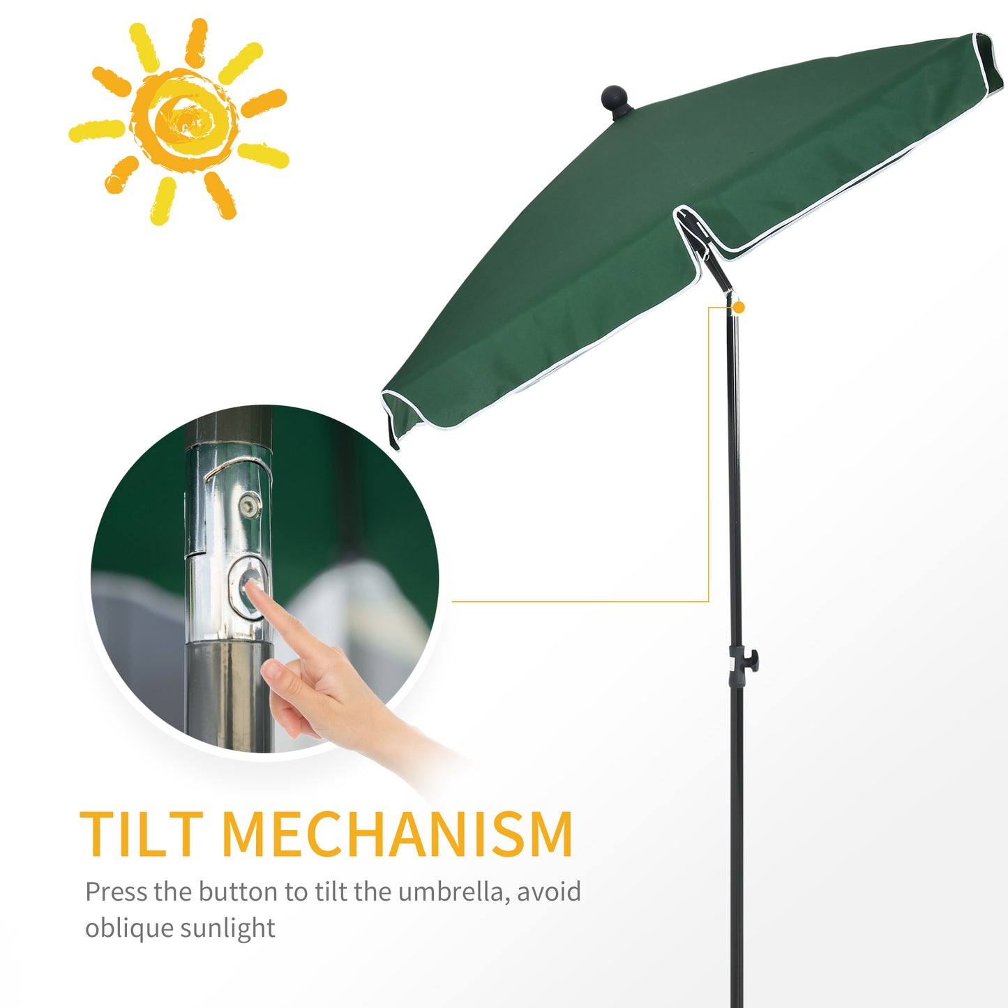 Outsunny Garden Parasol Umbrella