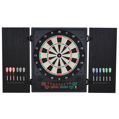 Homcom Medium-density fibreboard LED Electronic Dartboard w/ 12 Darts