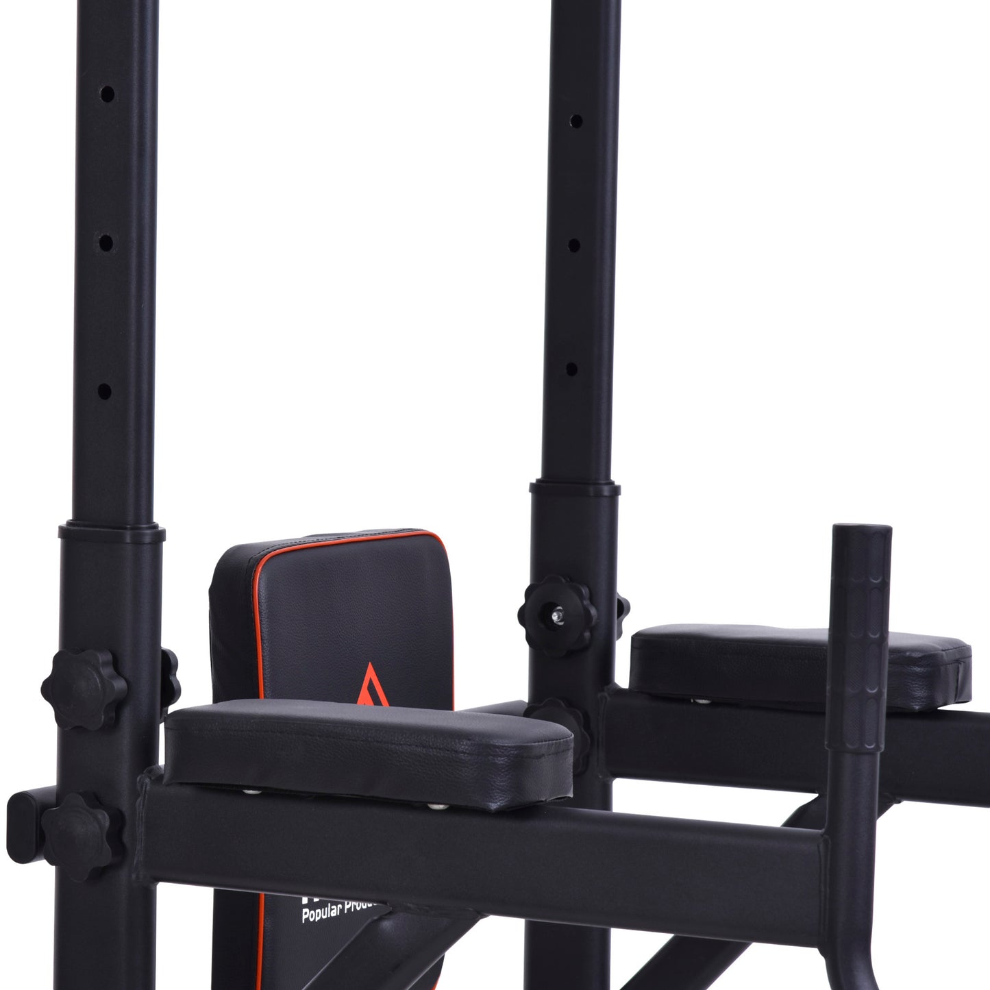 Homcom Steel Strength Training Power Tower Pull Up Station Black/Red