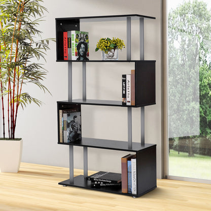 Homcom Double 'S' Shelving Unit - Black