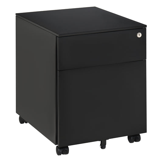 Vinsetto Mobile File Cabinet Steel Lockable with Pencil Tray Home Filing Furniture