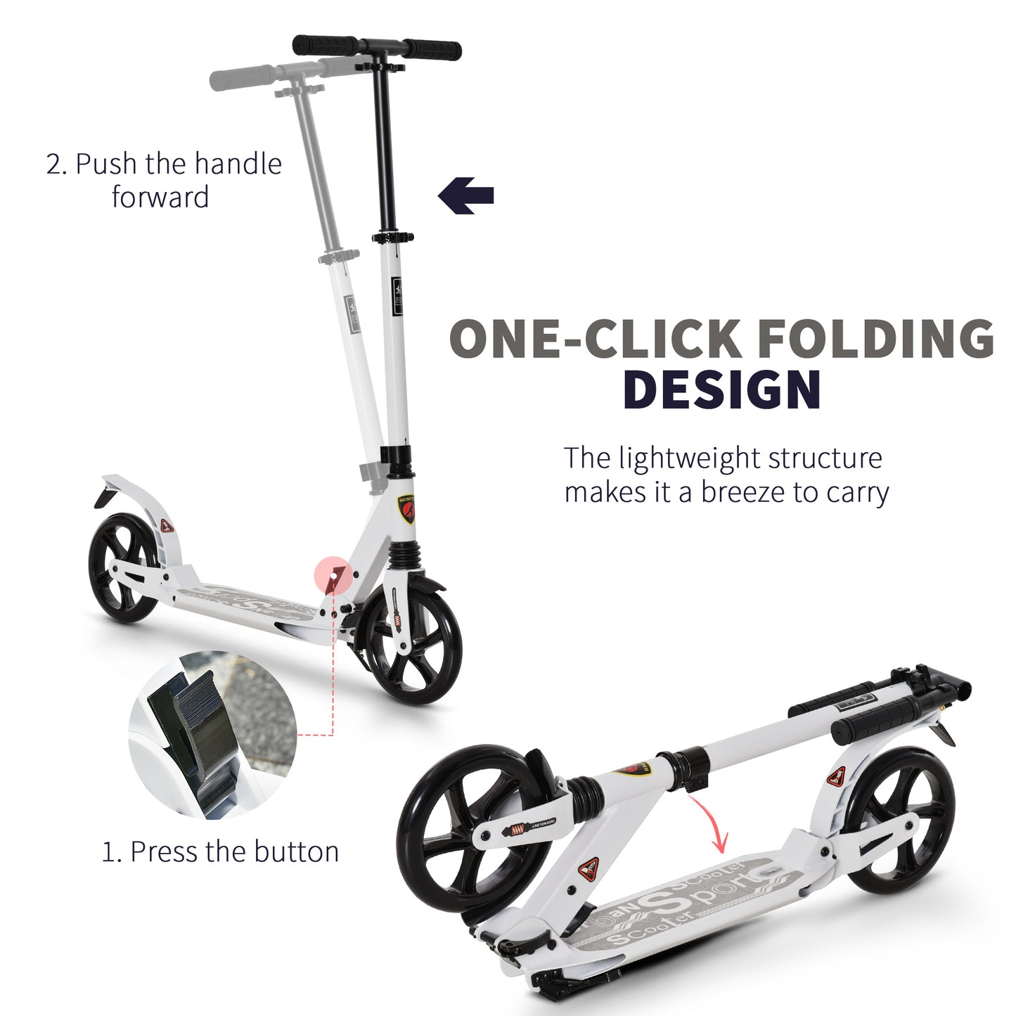 Homcom Foldable Kick Scooter