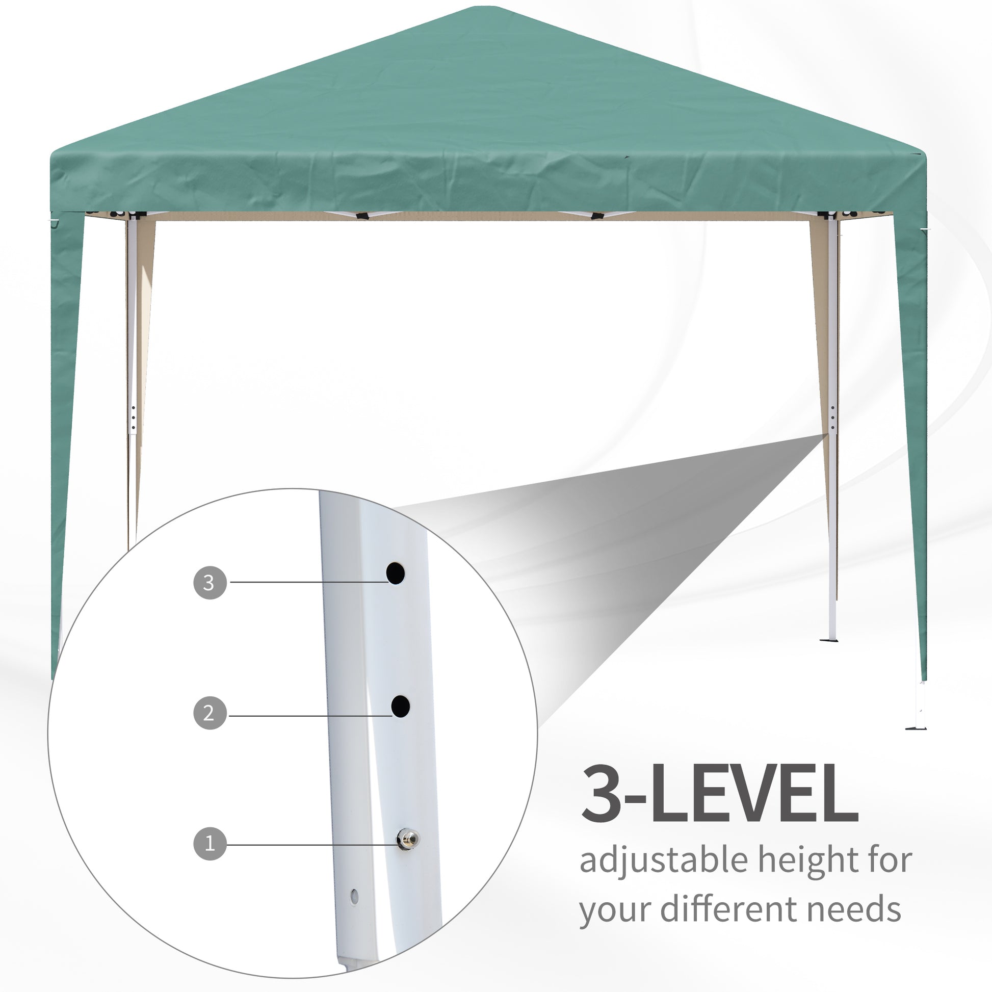 Outsunny 3 x 3 meter Garden Heavy Duty Pop Up Gazebo Marquee Party Tent Folding Wedding Canopy-Green