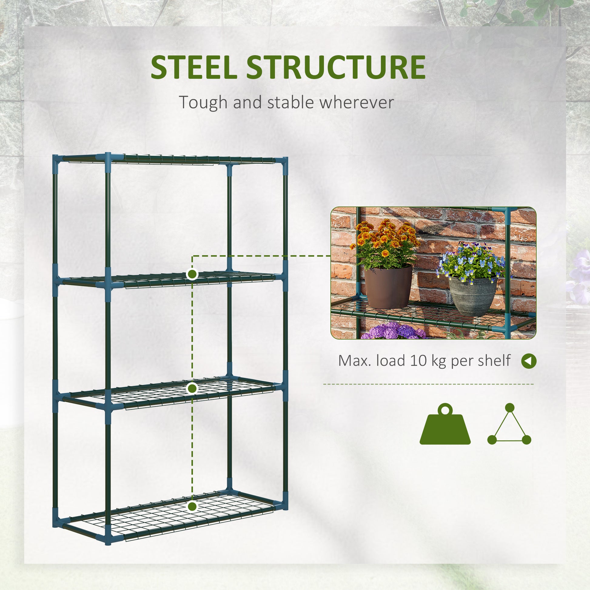 Outsunny Modern Plant Stand Set of 2