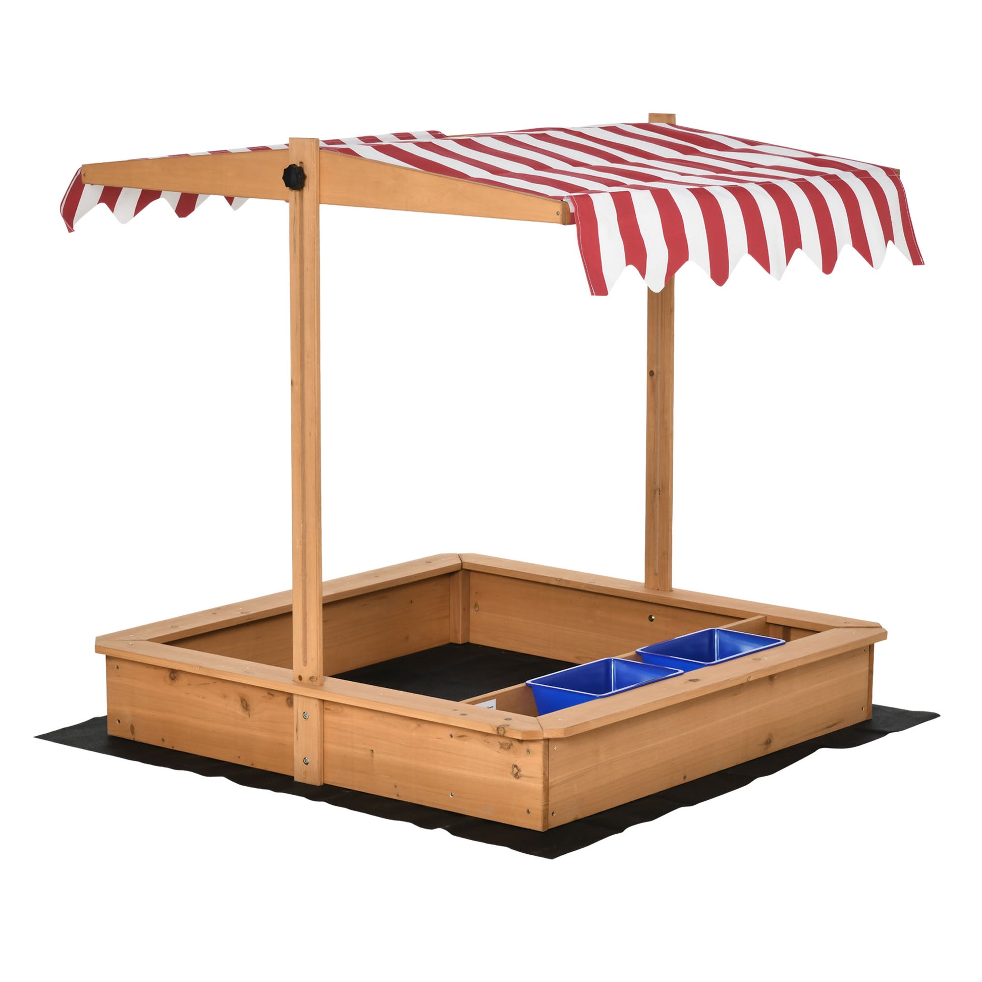 Outsunny Kids Wooden Sandbox