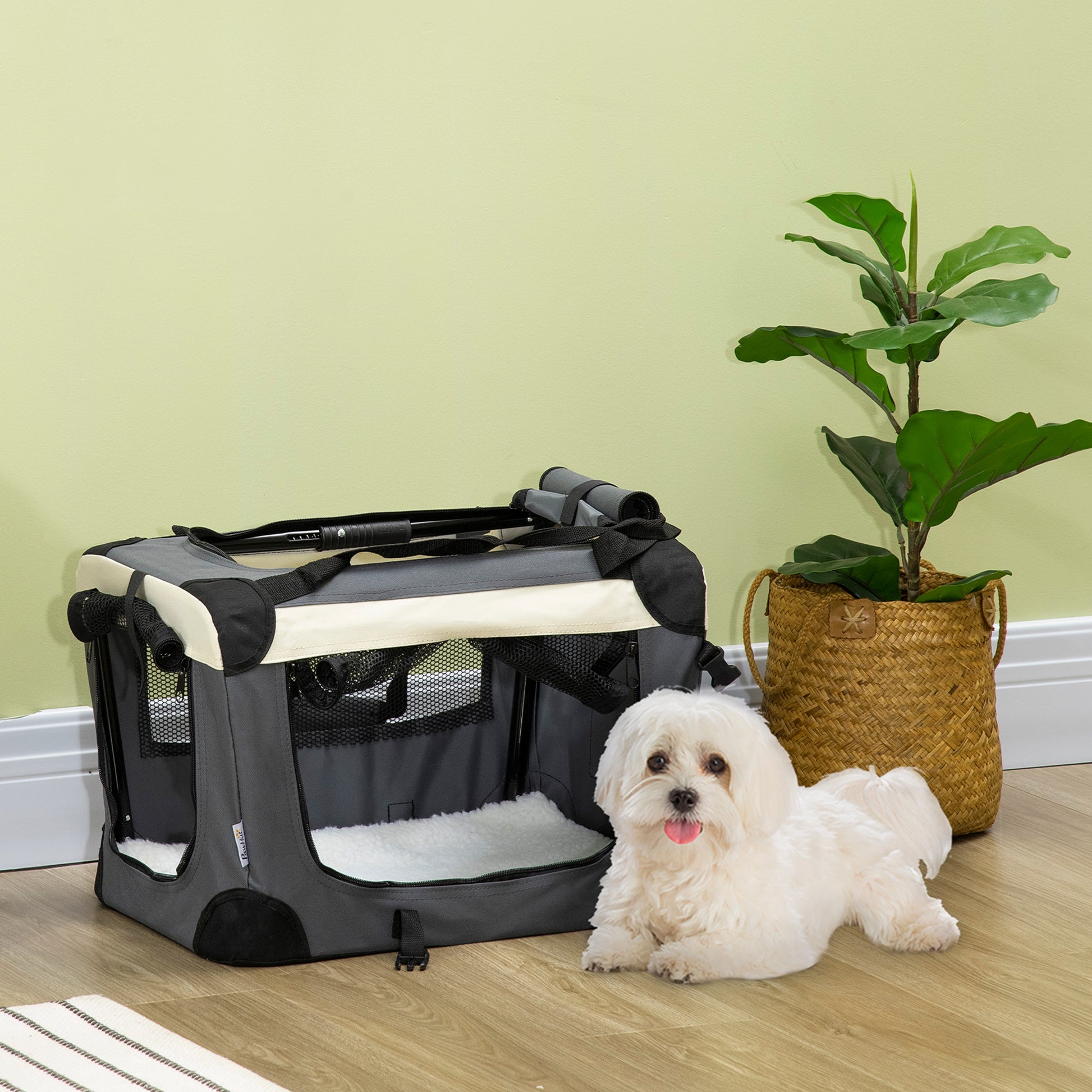 PawHut 51cm Foldable Pet Carrier