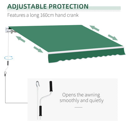 Outsunny Manual Retractable Awning