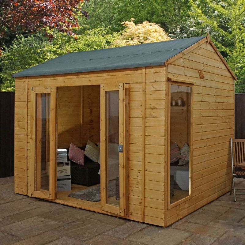 Mercia Vermont 9' 11 x 8' 1 Reverse Apex Summerhouse - Premium Dip Treated Shiplap